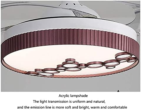 מאוורר תקרה של היגה עם אורות, מאוורר תקרה מודרני בגודל 42 אינץ 'שלט רחוק להבים נשלפים למסעדת חדר שינה