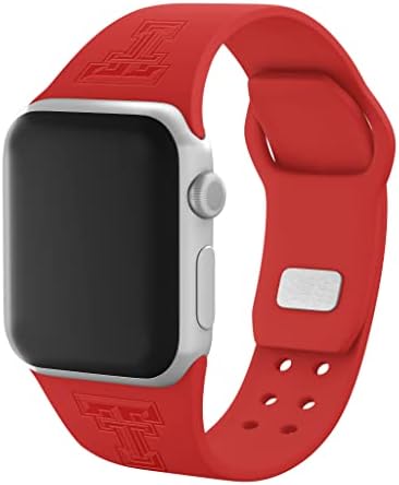 להקות זיקה טקסס טק ריידר אדום חרוט סיליקון ספורט להקה תואמת ל- Apple Watch