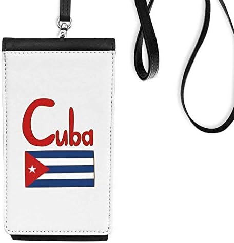 דגל קובה לאומי דגל אדום כחול אדום ארנק ארנק תליה כיס נייד כיס שחור