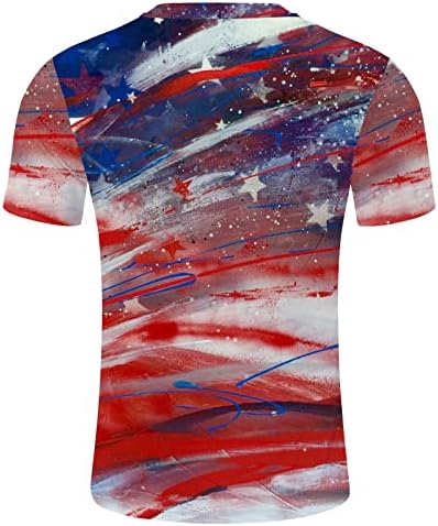 חולצות טריקו פטריוטיות XXBR לגברים, חייל קיץ שרוול קצר 4 ביולי דגל אמריקה דגל גרפי גרפי חולצות מזדמנים