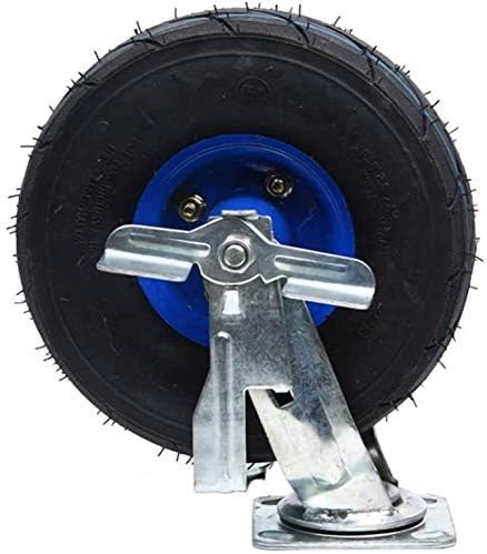 GAXQFEI 4 יחידות גלגלים גלגלים מסתובבים 10 אינץ 'גלגלים גומי מתנפחים כבדים עגלות גלגלים תעשייתיים לעומס