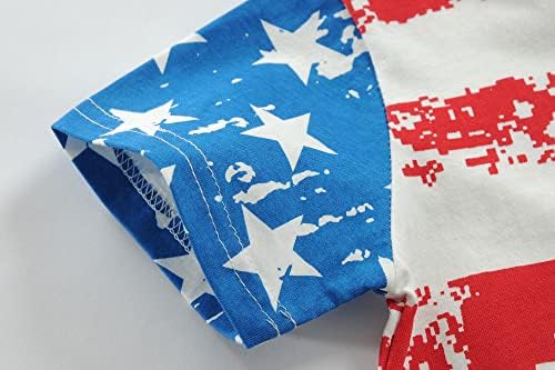 בנים פעוטות של אולה 4 ביולי חולצת טריקו לילדים דגל אמריקאי חולצות טריקו פטריוטיות טיז עצמאות יום עצמאות
