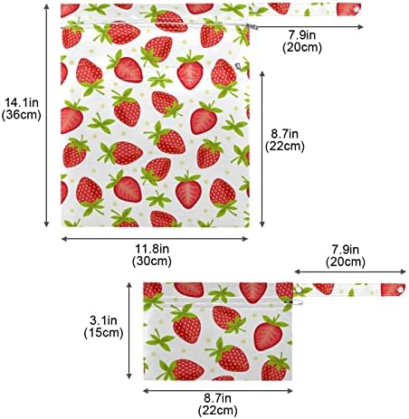 תות פירות עמיד למים רטוב תיק לשימוש חוזר בד חיתול רטוב יבש תיק עם רוכסן כיס עבור נסיעות חוף בריכת כושר
