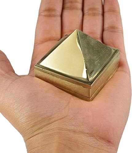 דמיין את פליז פליז טהור משאלת פירמידה 3 שכבה בגודל 1 אינץ 'עם 91 פירמידות לחבילת פירמידה Vastu ו- Feng