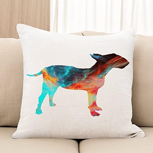 כוכבי שמיים כוכבי שור שור טרייר ספה כריות צבעי מים גלקסי כלב כלבי כריות כריות חובב כלבים כריות מתנה
