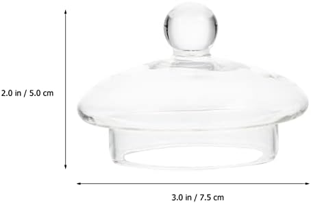 Doitool 3PCs מכסה זכוכית החלפת זכוכית - החלפת מכסים ברורים - מכסה קומקום החלפת קומקום קטן, סירי תה זכוכית,