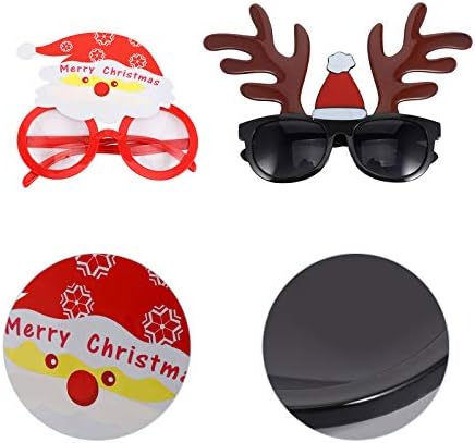 ABOOFAN 2PCS חג המולד משקפי ראי משקפי חגיגיות אלמנטים של חג המולד חגיגי