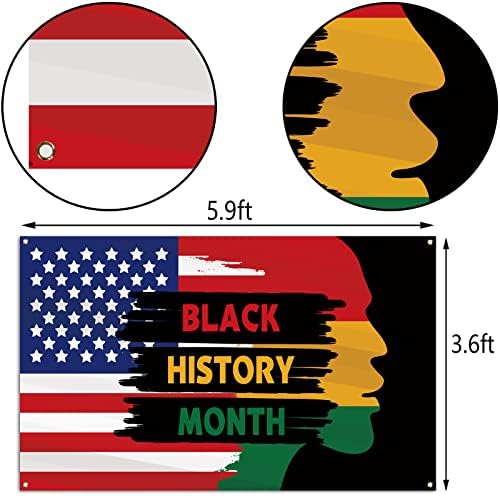 שחור ההיסטוריה חודש תא צילום רקע האפרו אפריקאי אמריקאי פברואר חגיגה מקורה חיצוני המפלגה דקור קיר רקע-5.9