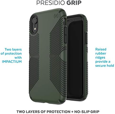 מוצרי Speck Presidio Grip iPhone XR מארז, Green Green/Brunswick Black