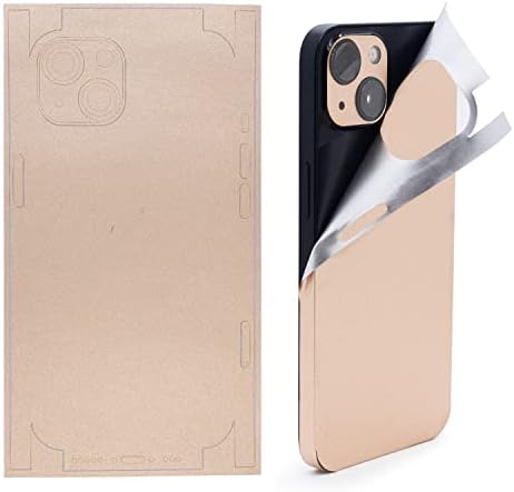 2 PCS שמפניה צבע זהב מלא מדבקות כיסוי עטוף עורות תואמים לאייפון 11 12 13 Pro Max