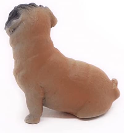 1 פגני חום מיניאטוריים גבוהים פוגן ריאליסטיים ריאליסטיים פסל כלב שרף צבוע ביד פולירסין דמות עיצוב