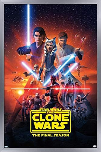 Trends International Wars: The Clone Wars - עונה 7 פוסטר קיר אמנות מפתח, 14.725 x 22.375, גרסה ממוסגרת