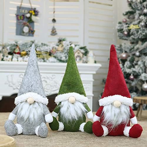 עמוספון חג המולד שוודי גמד קישוט קישוט קטיפה סקנדינבי סנטה טומטה יושב בובת דמות חג המולד צעצוע מתנה