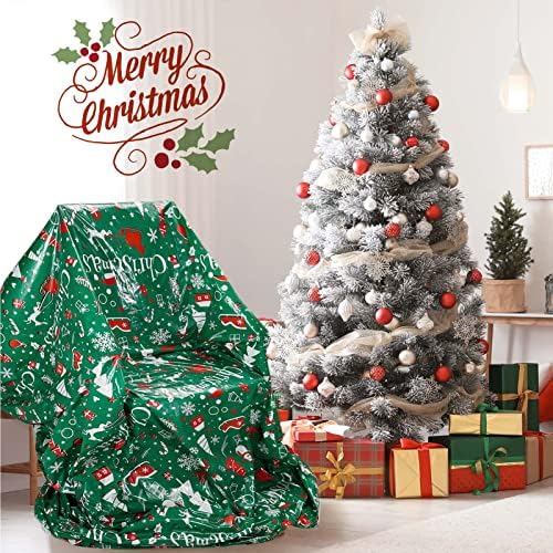 3 חתיכות ג 'מבו אופני חג המולד שקית שקית מתנה לאופניים עם תגים ועניבות מחרוזת, 80 על 60 אינץ' מתנות