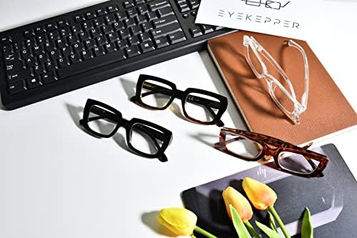 עיניים 4 חבילות נשים משקפי קריאה - קוראי עיצוב מרובעים גדולים משקפי ראייה לנשים