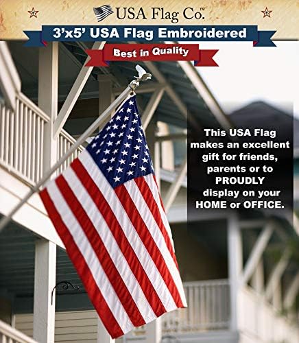 דגל אמריקאי מאת ארהב דגל ושות 'הוא אמריקאי תוצרת: הכוכבים הרקומים הטובים ביותר של 3x5 ופסים תפור,