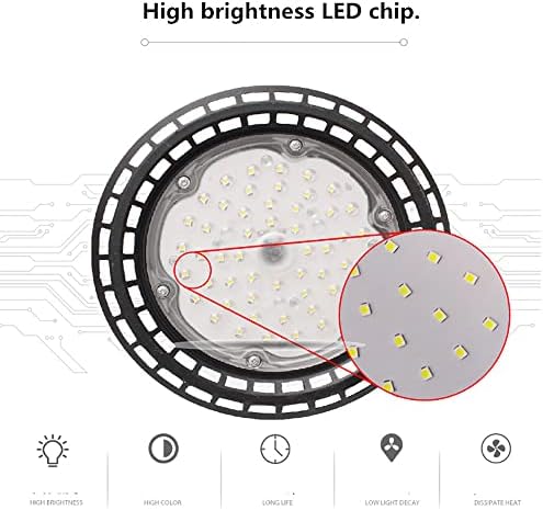 Ximulizi 200W LED LED מנורת תאורה תעשייתית 16000LM 6000K אור יום מוסג