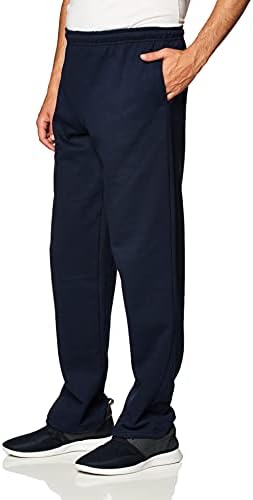 גילדן למבוגרים צמר פתוח תחתון מכנסי טרנינג עם כיסים, סגנון גרם 18300