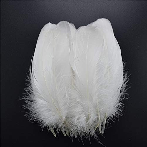 20 יחידות לבן תרנגול אווז פסיון נוצות עבור מלאכות תכשיטי ביצוע טווס יען נוצות חתונה קישוט פלומת פלומות