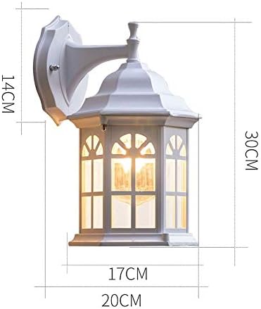 OXVUE מנורת קיר חיצונית מודרנית חיצונית פנס קיר אטום למים נורה סגנון סגנון אדיסון זכוכית לריח