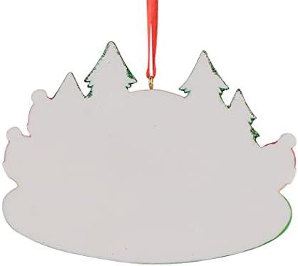 קישוט קמפינג בהתאמה אישית - משפחה של 5 קמפינג באוהל קישוט עץ חג המולד - מדורה פעילות מהנה חיצונית חופשת