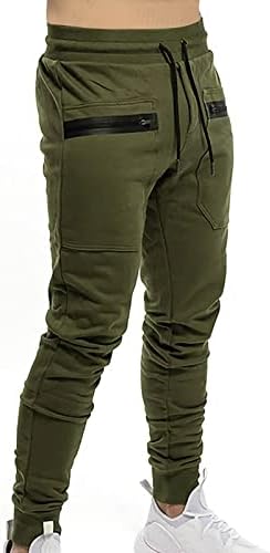 מכנסי משיכה של Badhub אופנה ספורט גברים סולידי תבושת מותניים אלסטיים מזדמנים מכנסי טרנינג רופפים רופפים