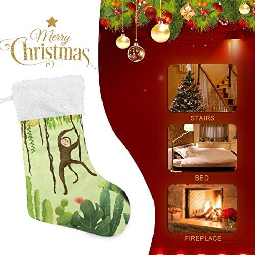 קוף פימילאגו ביער גרבי חג המולד 1 חבילה 17.7 , גרביים תלויים לקישוט חג המולד