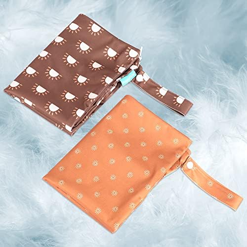 מומיגו 2 יח ' סט רטוב יבש שקיות עבור תינוק בד חיתולים-לשימוש חוזר, רחיץ & מגבר; תינוק חיתול נושא כלים