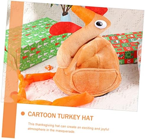 2 יחידות רגל טורקיה כובע קטיפה סרט המולד דקור קוספליי תלבושות ממולא טורקיה כובע חידוש טורקיה כובע