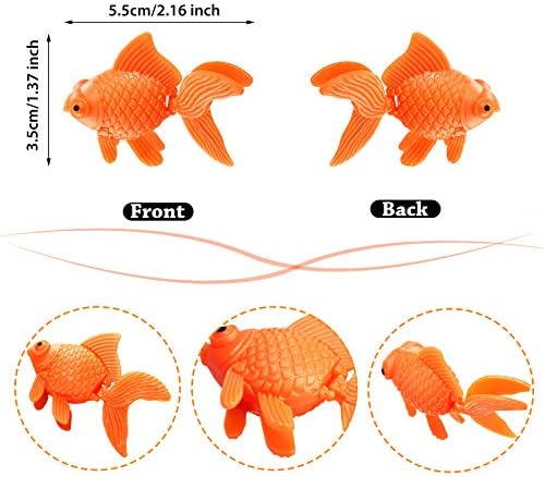 15 חתיכות מלאכותי אקווריום דגי פלסטיק דגים מציאותי מלאכותי נע צף כתום דג זהב מזויף דגי קישוט קישוטי