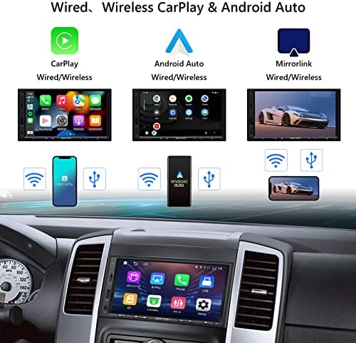 Eonon 2023 מקלט סטריאו לרכב אוטומטי של Carplay & Android, 7 אינץ ', רדיו מסך מגע אוניברסלי DIN 7 אינץ