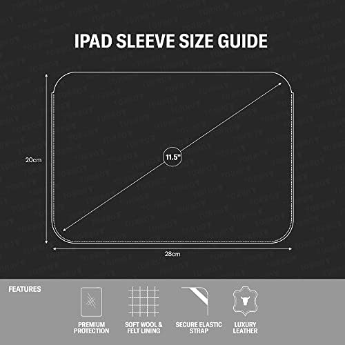 כיסוי לאייפד טורו - מארז שרוול אייפד עור מקורי תואם ל- iPad Pro 11 , iPad 10th gen ו- ipad air 5/4