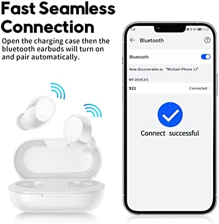 אוזניות מיני אלחוטיות, Bluetooth 5.2 ניצני אוזניים קטנים עם משקל קל של מיקרופון אטום למים לילדים, אוזניות