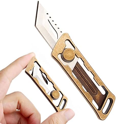 טנצ 'ילון טק26 מיני נשלף תיבת השירות חותך סכין מחזיק מפתחות, 1.2 אינץ' ד2 להבי טנטו, 2.6 אינץ ' נפל