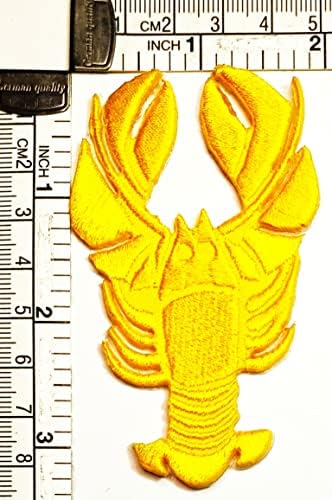 קליינפלוס 3 יחידות. לובסטר שרימפס אוקיינוס ים דגי קריקטורה תיקון צהוב שרימפס תיקוני רקום תיקוני להלביש