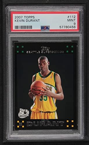 2007 Topps 112 קווין דוראנט סיאטל Supersonics PSA PSA 9.00 Supersonics Texas