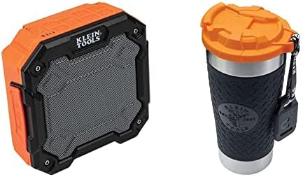 כלים של קליין AEPJS3 Bluetooth 4.2 רמקול, עם מגנט וו & 55580 כוס נירוסטה כוס נירוסטה עם מכסה הפוך, מבודד