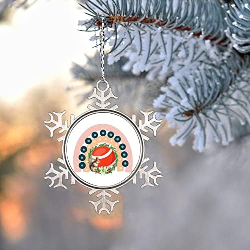 בוהו קשת ארנב כדור קישוטי פתית שלג כדור קישוטי עץ חג המולד קישוטי חג המולד מותאמים אישית 2022 מזכרת