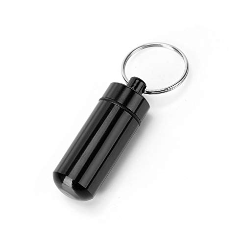 גלולת תיבת מפתח טבעת, צבעוני נייד עמיד למים מיני גלולות אחסון תיבת במחזיק מפתחות חירום רפואת גלולת אטום