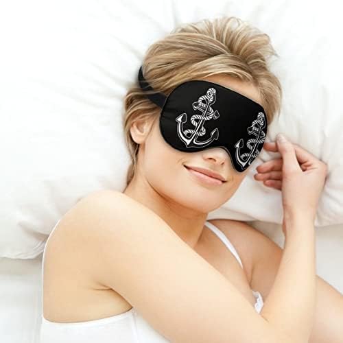 מסכת עוגן עוגן ימי מסכת עיניים קלה חוסמת מסכת שינה עם רצועה מתכווננת לטיולים משמרת שינה