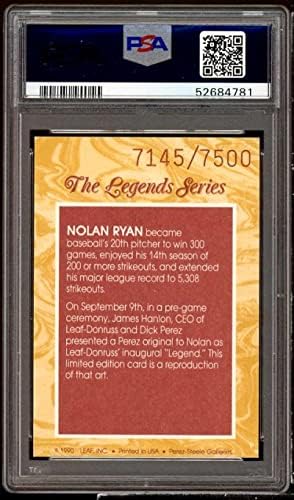 כרטיס נולן ראיין 1991 דונרוס עלית סדרת האגדות NNO PSA 8