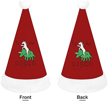 חד קרן רכיבה טריצרטופס דיסקו חג המולד כובע רך קטיפה סנטה כובע מצחיק כפה עבור חג המולד לשנה חדשה חגיגי