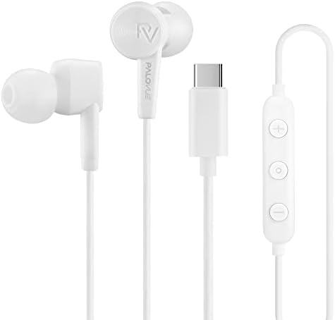 Palovue USB סוג C אוזניות באוזניות אוזניות אוזניות עם בקרת מיקרופון ונפח תואמות לפיקסל Google Samsung