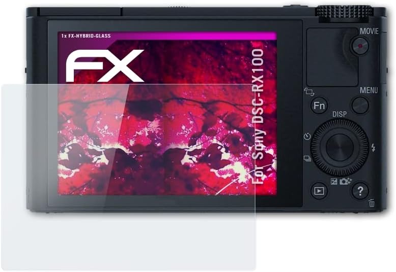 סרט מגן מזכוכית Atfolix פלסטיק תואם למגן זכוכית Sony DSC-RX100, 9H Hybrid-זכוכית FX מגן על מסך פלסטיק
