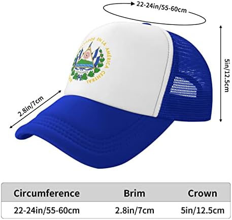 מעיל של זרועות של אל סלבדור גברים של נשים רשת כובע קלאסי כובע קש אבא כובע קיץ בייסבול נהג משאית כובעים