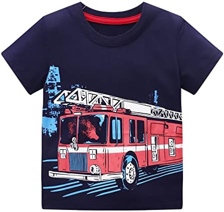 תינוק אש משאית חולצות פעוט בני ילדים קצר שרוול חולצה לקיץ