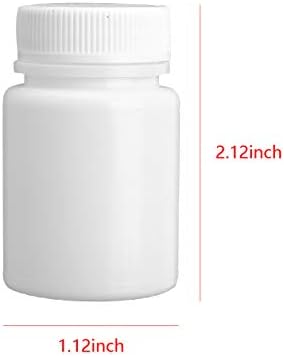 איניים 10 יחידות פלסטיק גלולת מיכל בקבוקי ריק רפואת לוח אחסון מחזיק בקבוקים כימיים לבן 30 מ