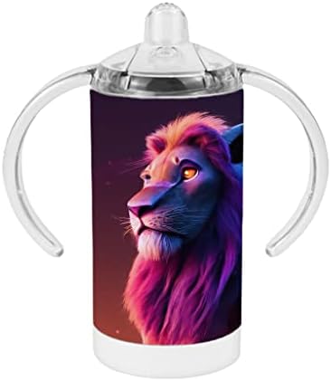 חמוד האריה קש כוס-האריה ראש תינוק קש כוס-בעלי החיים הדפסת קש כוס