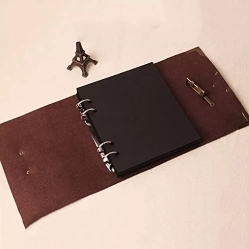 ספר אורחים לחתונה של Midfgu Leather Sook/Strapbook אלבום שחור אלבום סט מתנה/400 גרם אלבום אלבום אלבום