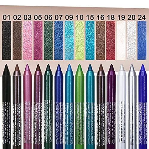 זיטיאני 1 מחשב צבעוני עפרונות עיפרון, 14 צבע עמיד למים אייליינר צלליות מתכתי מט מבריק מעושן צבעוני ג